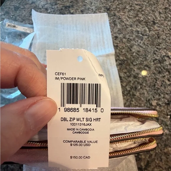 Coach Powder Pink Signature Wristlet - Picture 9 of 16